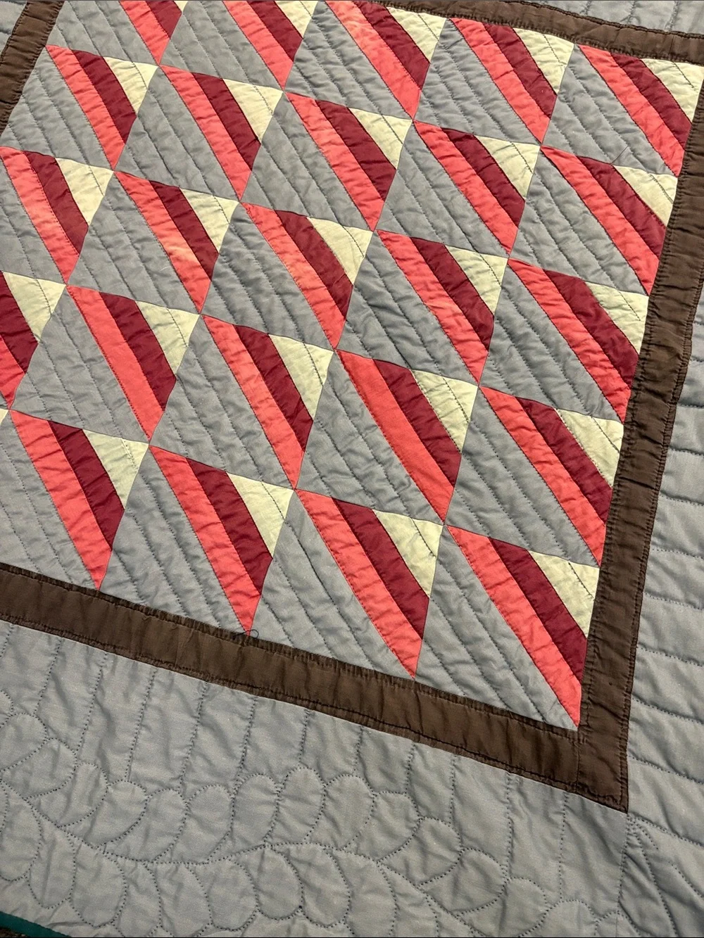 HAND SEWN AMISH QUILT 52” square